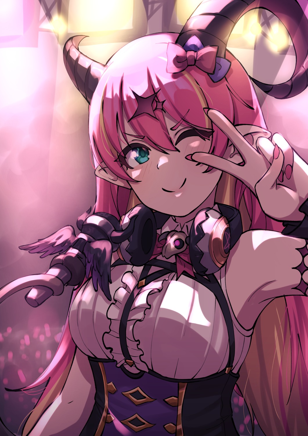 disco_brando, headphones, horns, pointy_ears