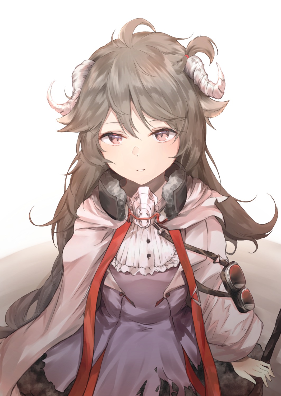 animal_ears, arknights, dress, eyjafjalla_(arknights), headphones, horns, kiyakyuu