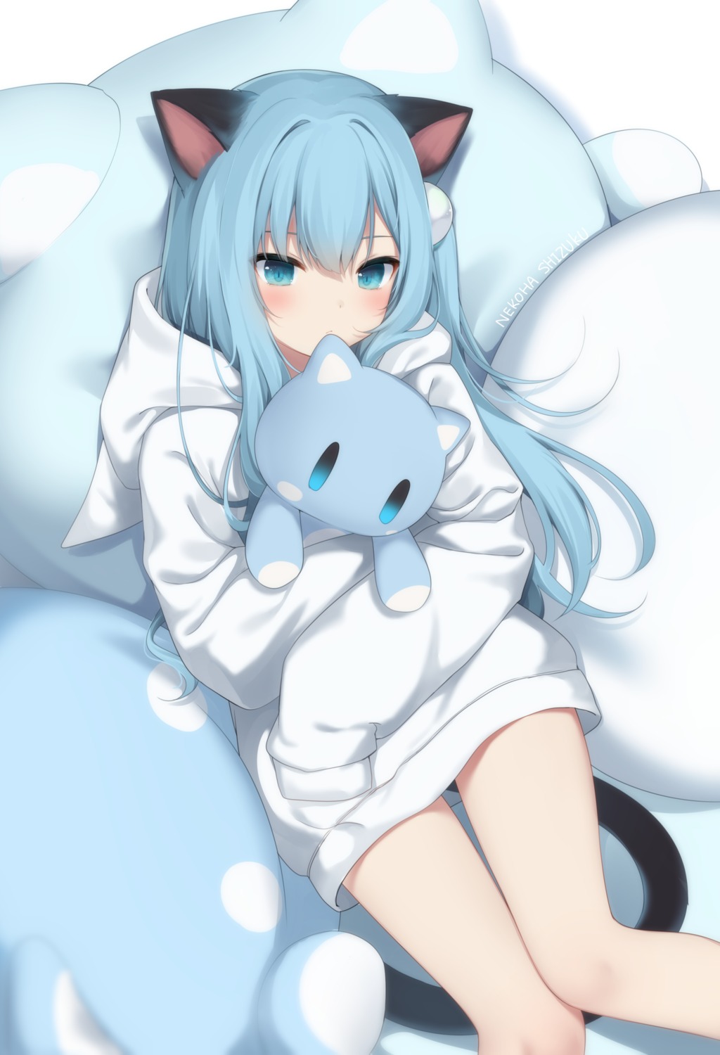 amashiro_natsuki, animal_ears, nekoha_shizuku, nekomimi, tail