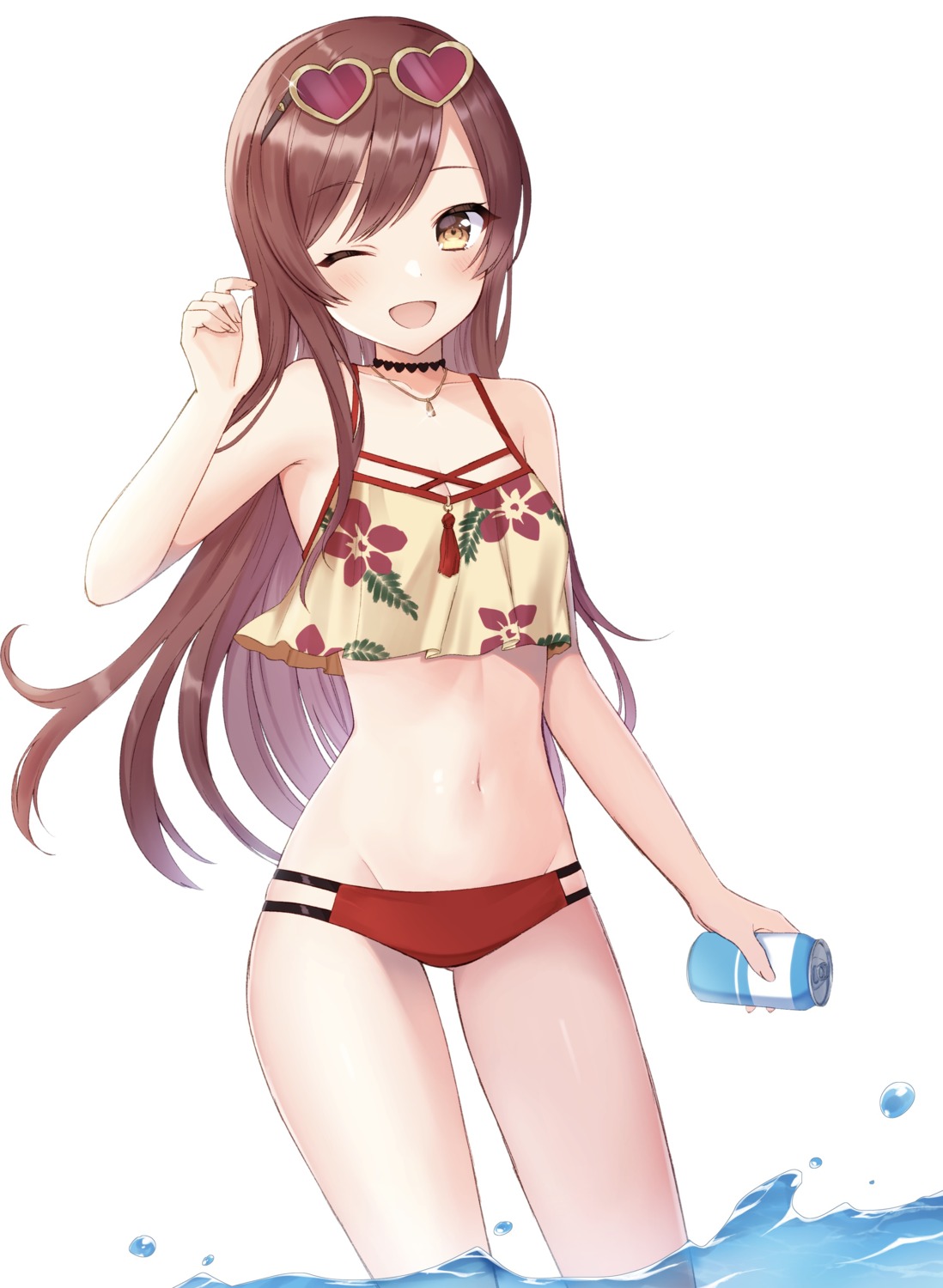 bikini, kashiwa_mochico, megane, oosaki_amana, swimsuits, the_idolm@ster, the_idolm@ster_shiny_colors, wet