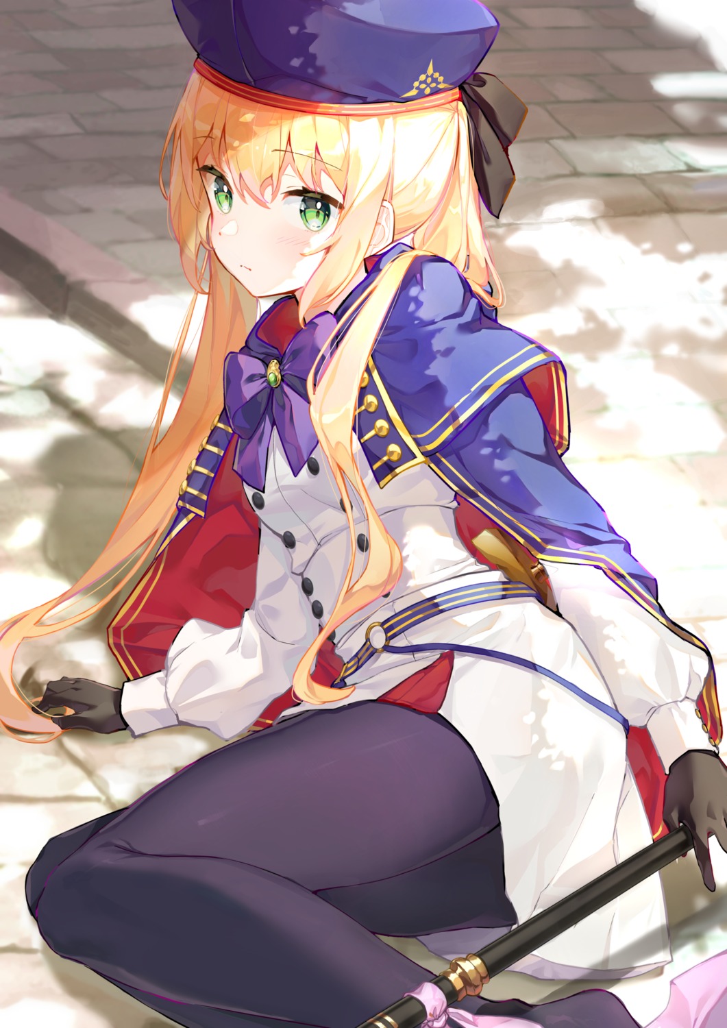 artoria_caster_(fate), fate/grand_order, pantyhose, shubee, uniform, weapon