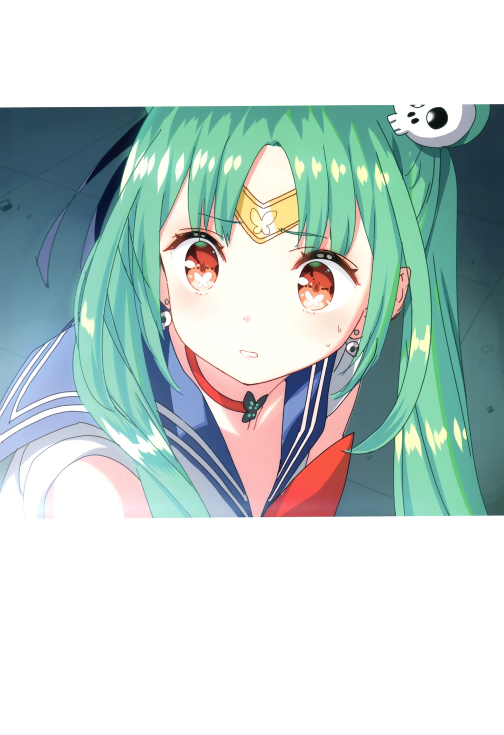 bishoujo_senshi_sailor_moon, cosplay, hololive, kamikire_basami, seifuku, tsukino_usagi, uruha_rushia, yasuyuki