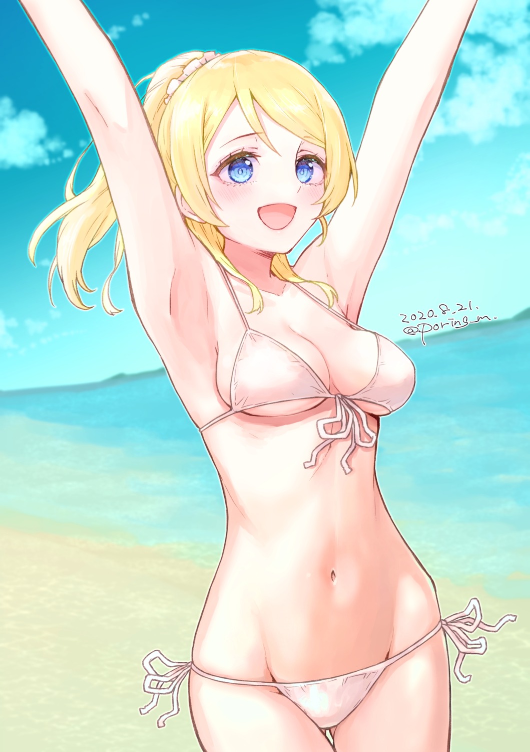 ayase_eli, bikini, love_live!, love_live!_(series), miyamae_porin, swimsuits