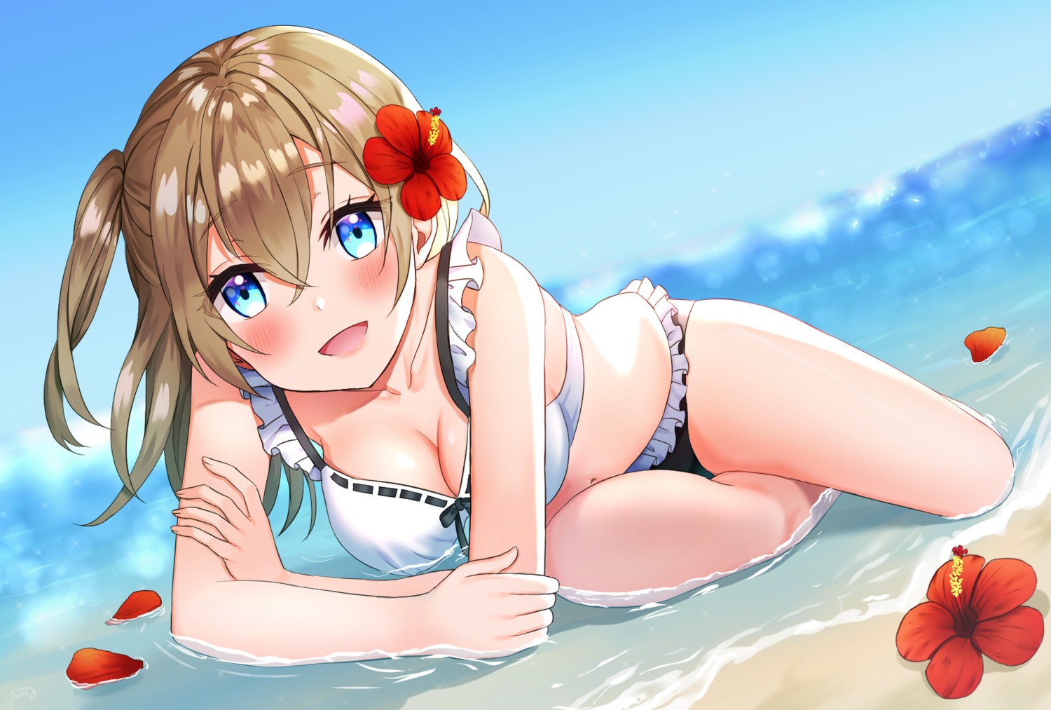 bikini, cleavage, saki_usagi, swimsuits, wet