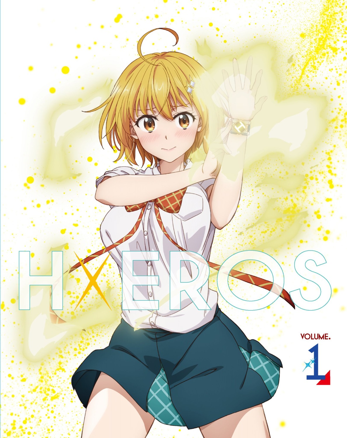 disc_cover, dokyuu_hentai_hxeros, hoshino_kirara, seifuku, skirt_lift, yamamoto_akitomo