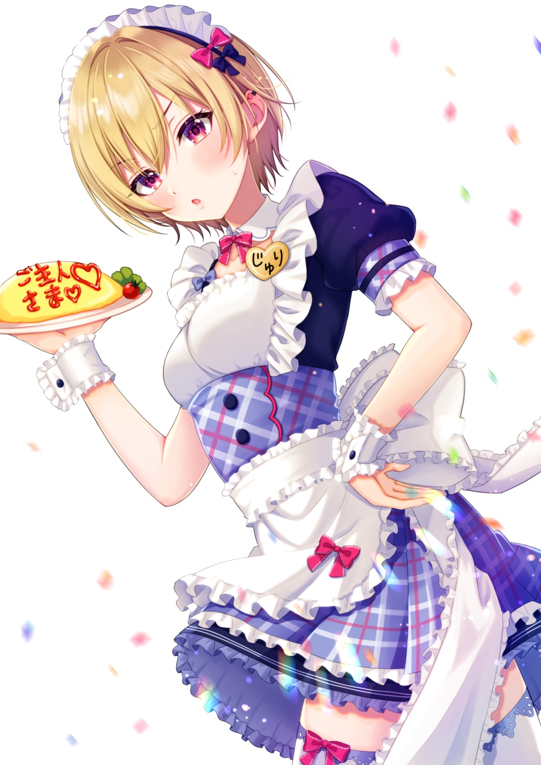 hiiragi_kei, maid, saijou_juri, the_idolm@ster, the_idolm@ster_shiny_colors, thighhighs