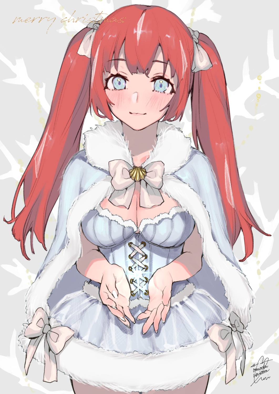 cleavage, dress, lolita_fashion, pantyhose, uni_(omochi_unicorn)