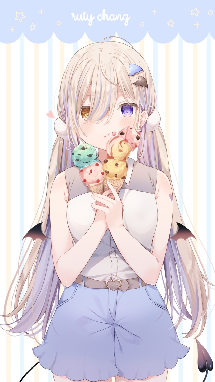 heterochromia, mafuyu_(chibi21), ruty, tail, wings