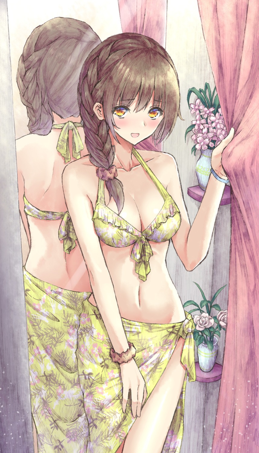 aramachi, bikini, cleavage, senkawa_chihiro, swimsuits, the_idolm@ster, the_idolm@ster_cinderella_girls
