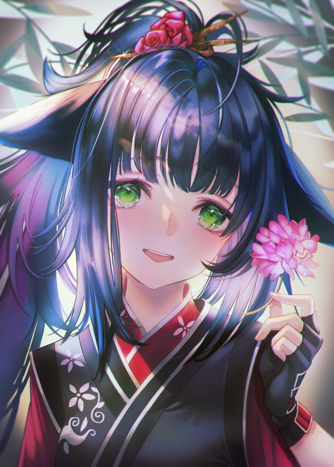 animal_ears, arknights, fuyuumikou, japanese_clothes, jessica_(arknights)