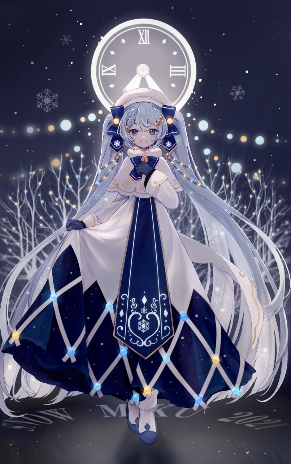 dress, hatsune_miku, heels, nishina_hima, skirt_lift, vocaloid, yuki_miku