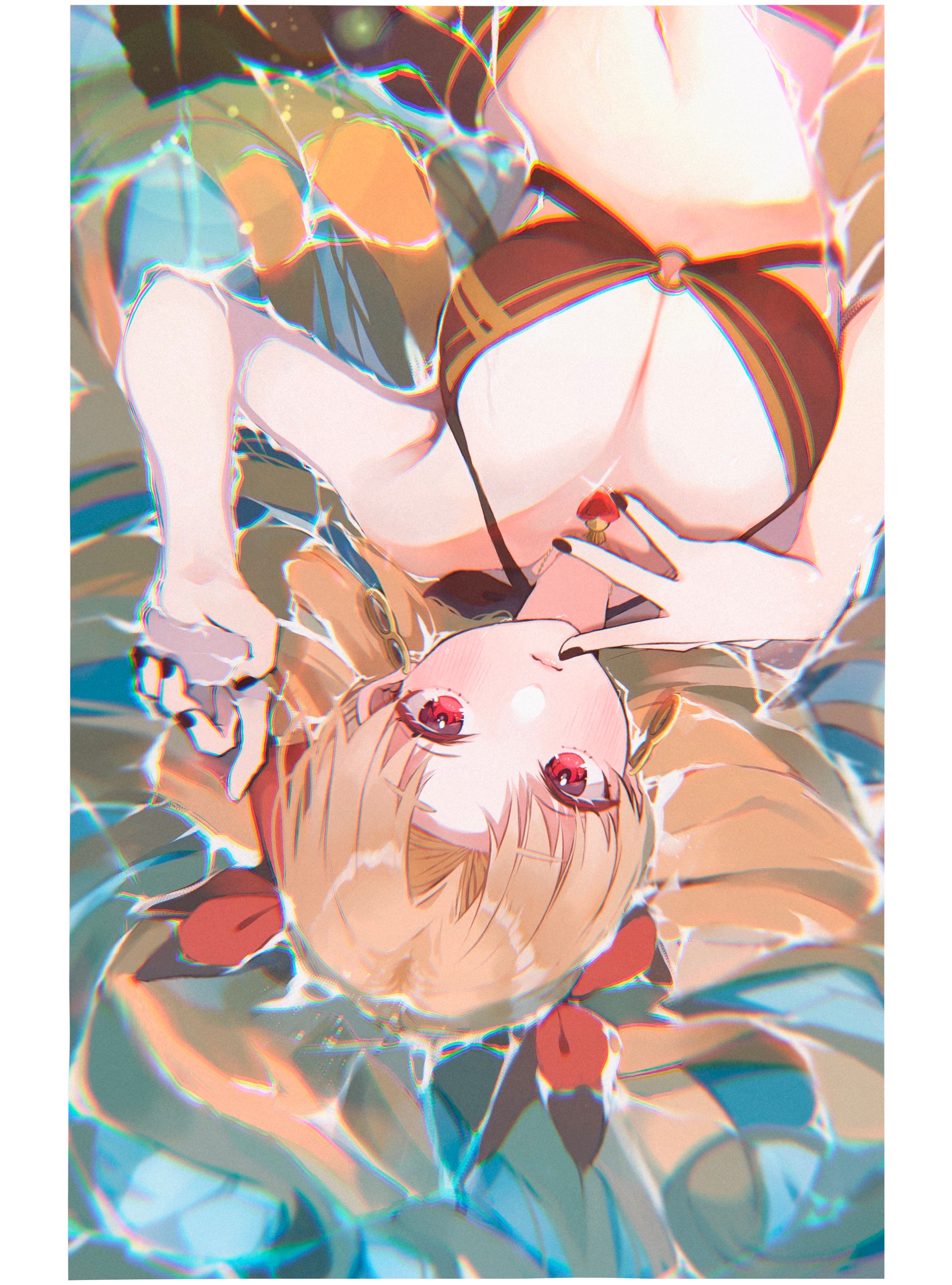 bikini_top, ereshkigal_(fate), fate/grand_order, marei_(mercy), swimsuits, wet