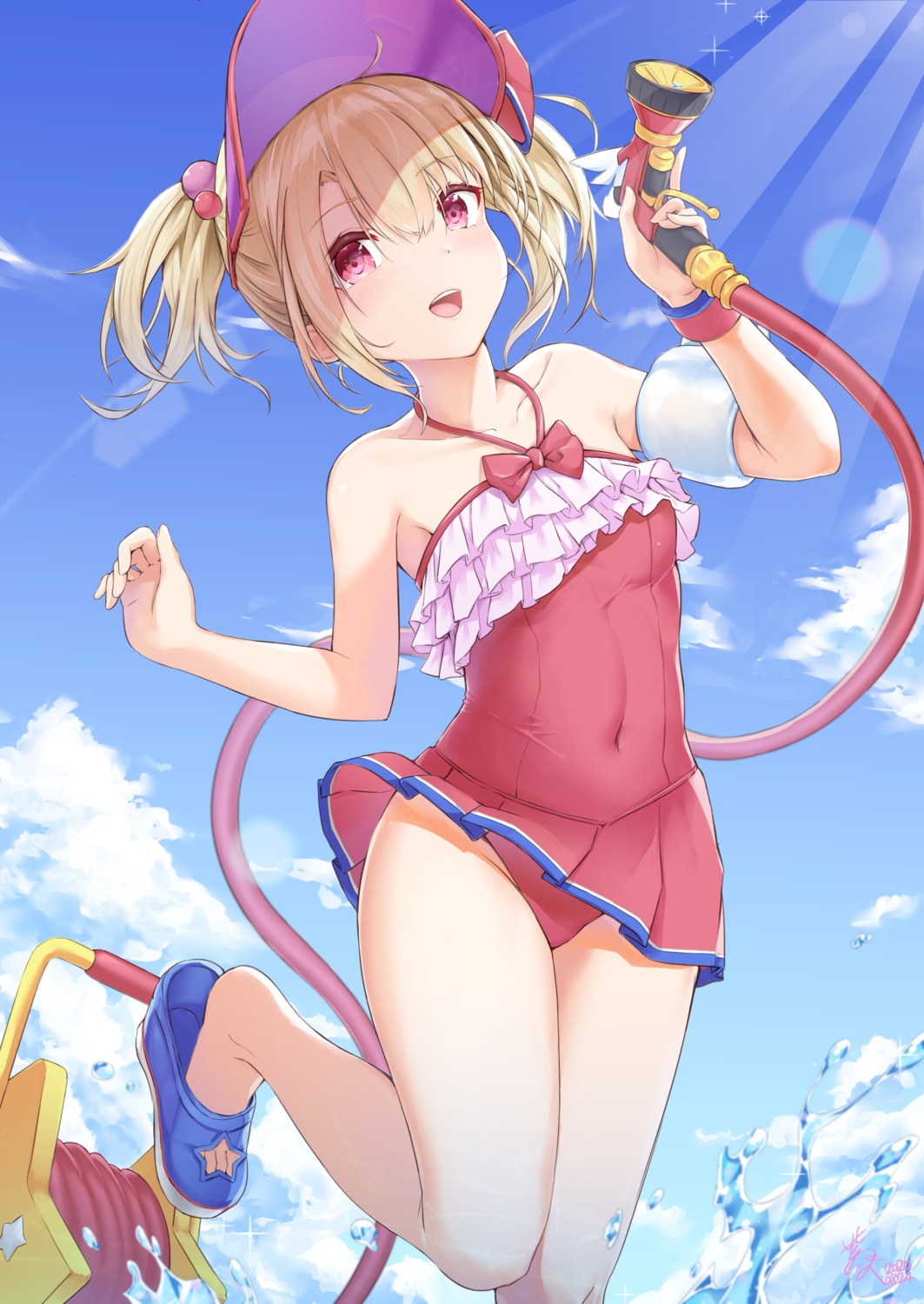 fate/grand_order, fate/kaleid_liner_prisma_illya, fate/stay_night, illyasviel_von_einzbern, shiunnkaku, skirt_lift, swimsuits