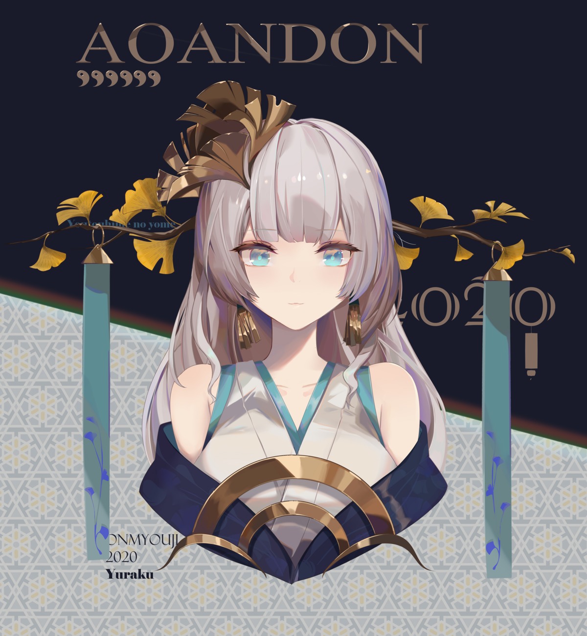 aoandon, japanese_clothes, onmyouji, yuuraku_yuraku