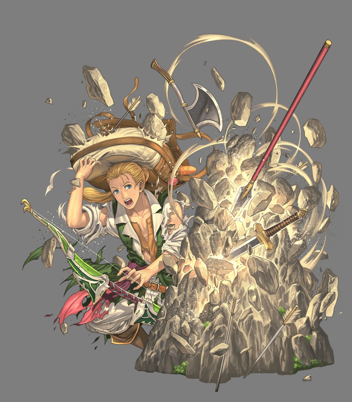 fire_emblem, fire_emblem:_souen_no_kiseki, fire_emblem_heroes, izuka_daisuke, jorge, nintendo, torn_clothes, weapon