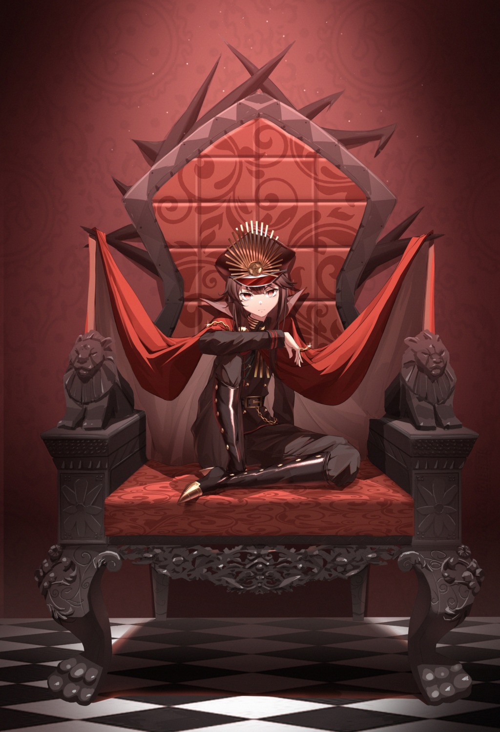 fate/grand_order, heels, oda_nobunaga_(fate), starlan, uniform