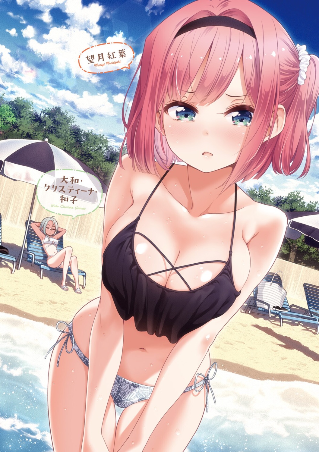 bikini, cleavage, mochizuki_momiji, new_game!, swimsuits, tokunou_shoutarou, yamato_christina_wako