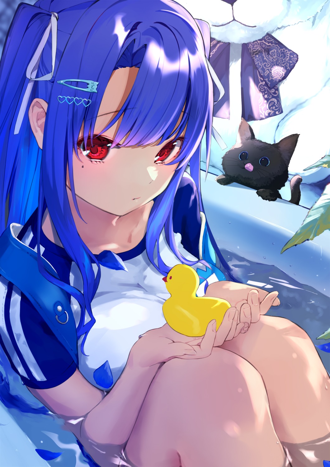 gym_uniform, neko, shiromonefu, wet