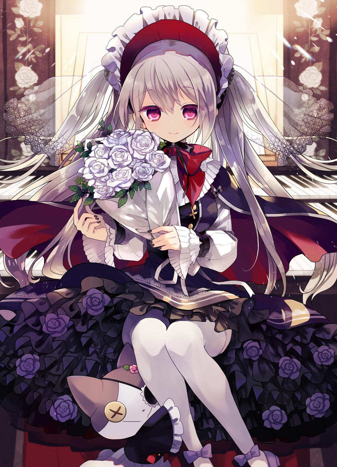 lolita_fashion, miyu_(matsunohara), skirt_lift, thighhighs