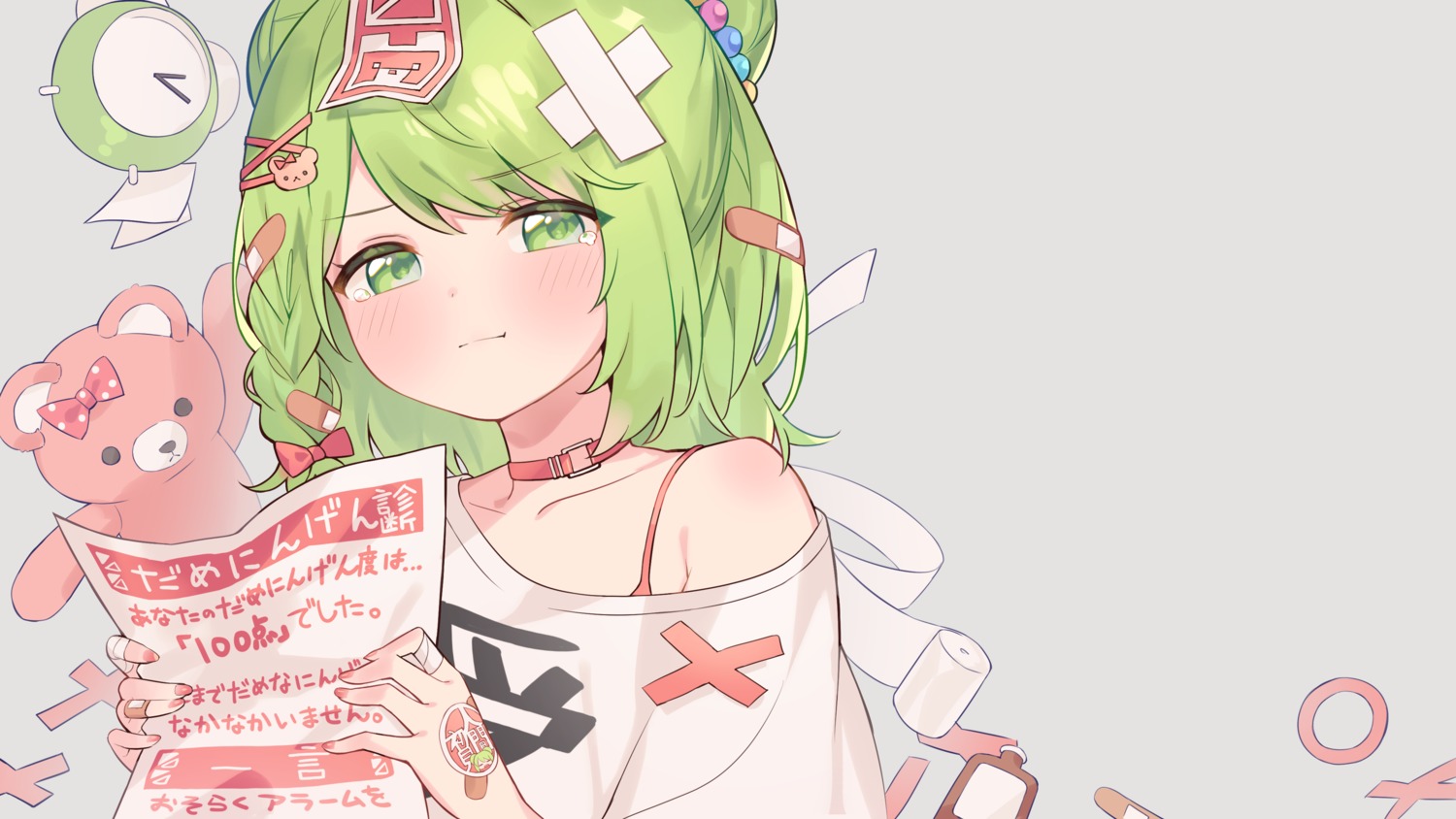 bandaid, kanase_(mcbrwn18), morinaka_kazaki, nijisanji, wallpaper