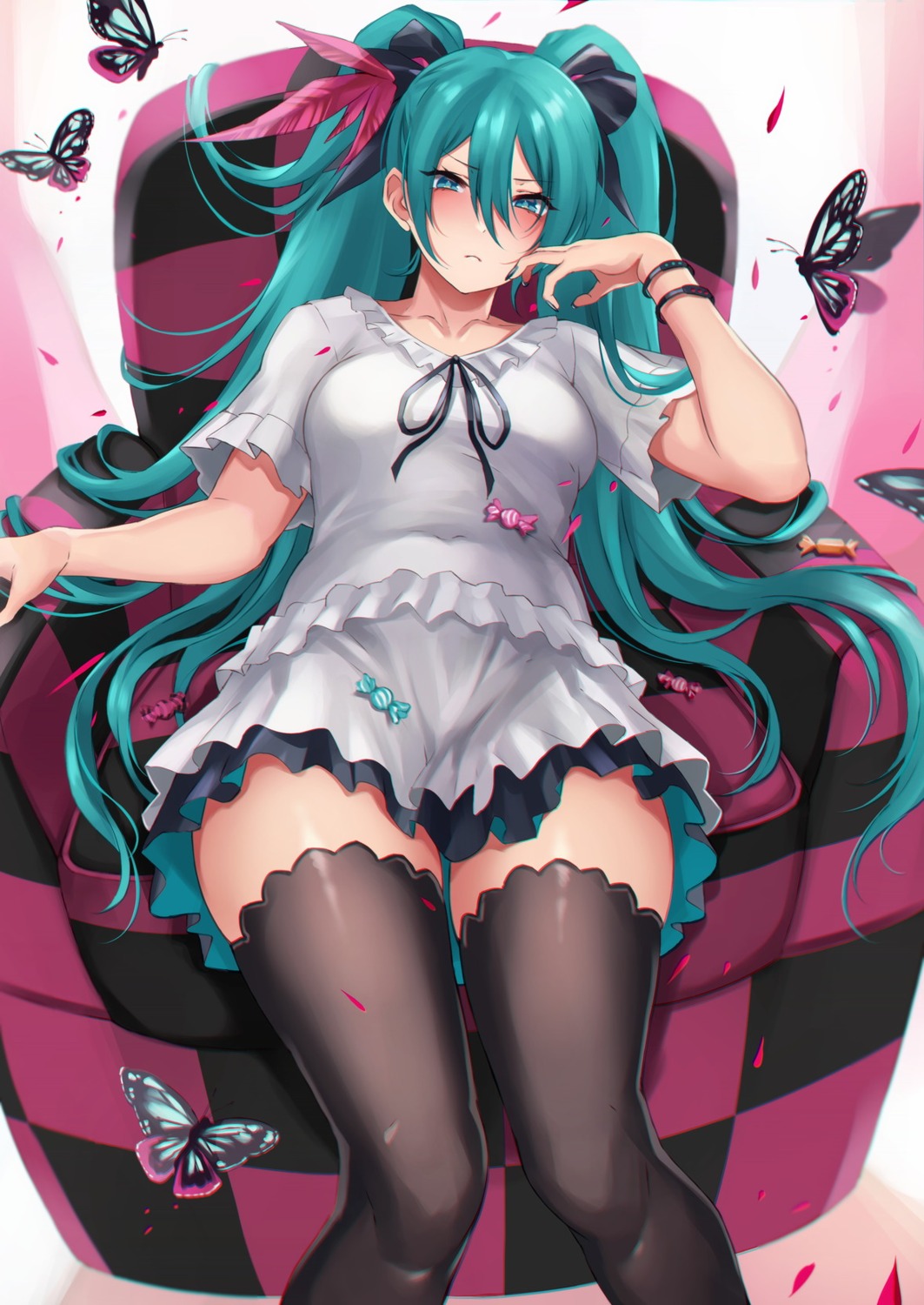hatsune_miku, lzepiscc219, thighhighs, vocaloid, world_is_mine_(vocaloid)