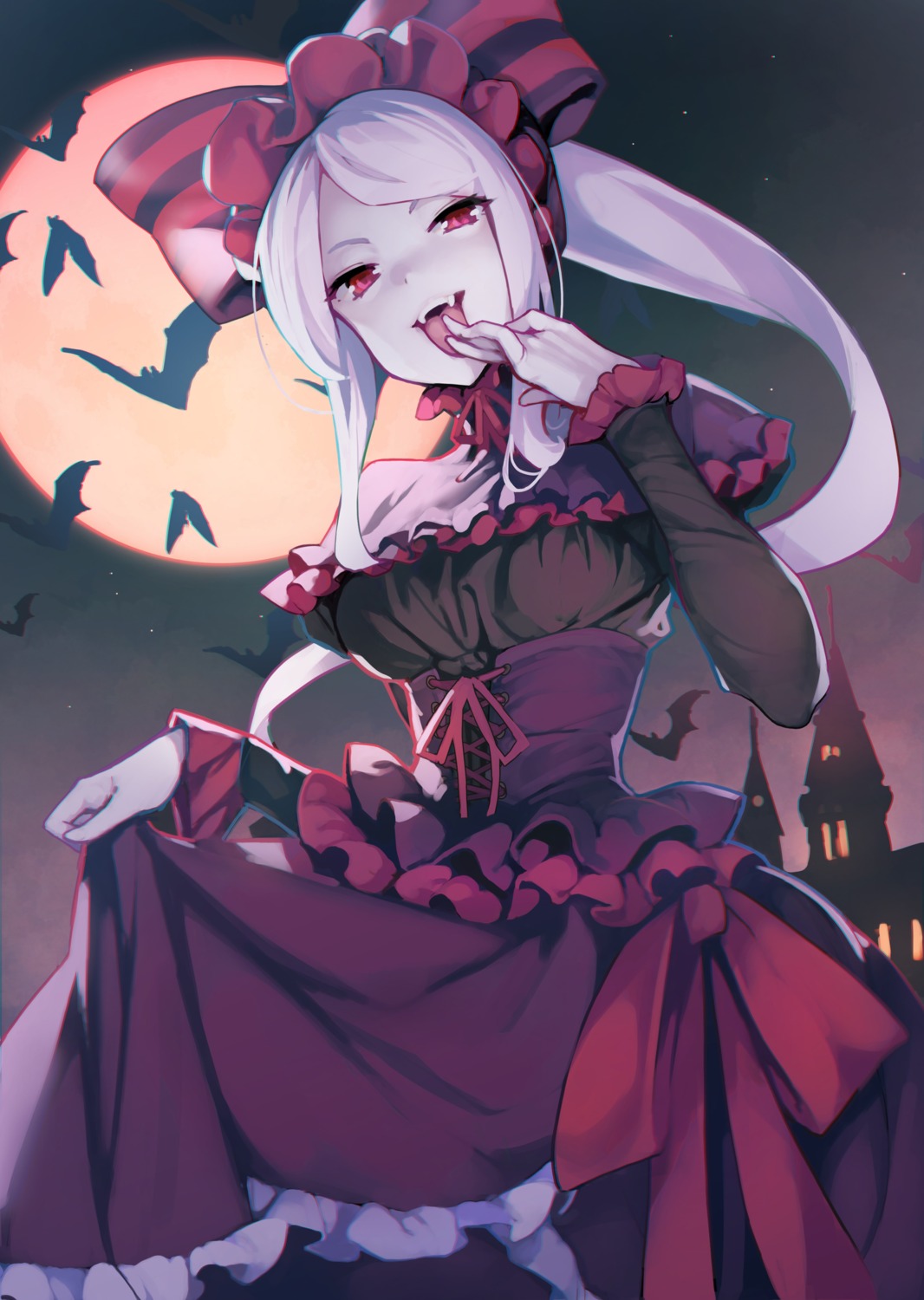 ataruman, dress, overlord, shalltear_bloodfallen, skirt_lift