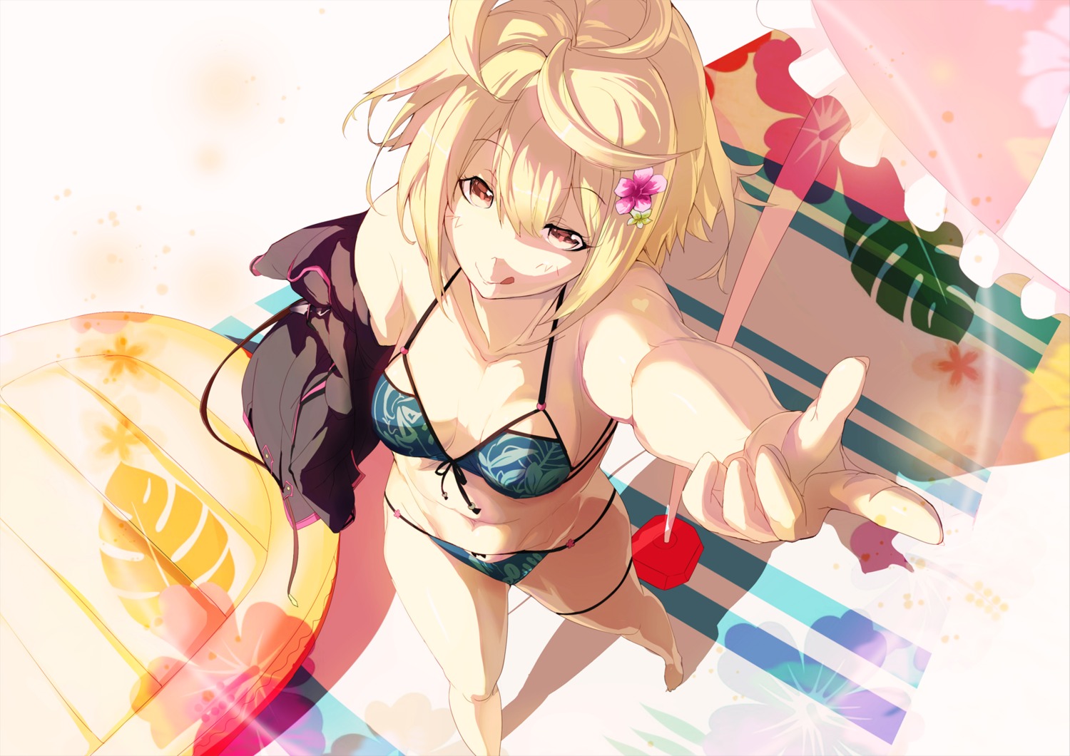 bikini, garter, kairisei_million_arthur, swimsuits, tagme