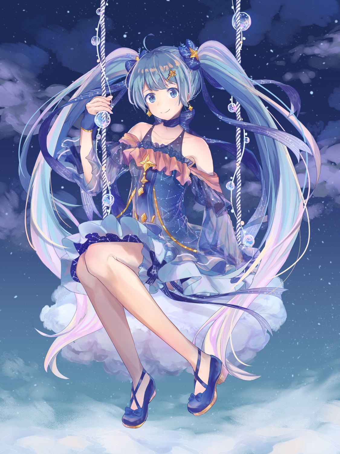 dress_shirt, hatsune_miku, skirt_lift, vocaloid, yuki_miku, yuzuha_wasa