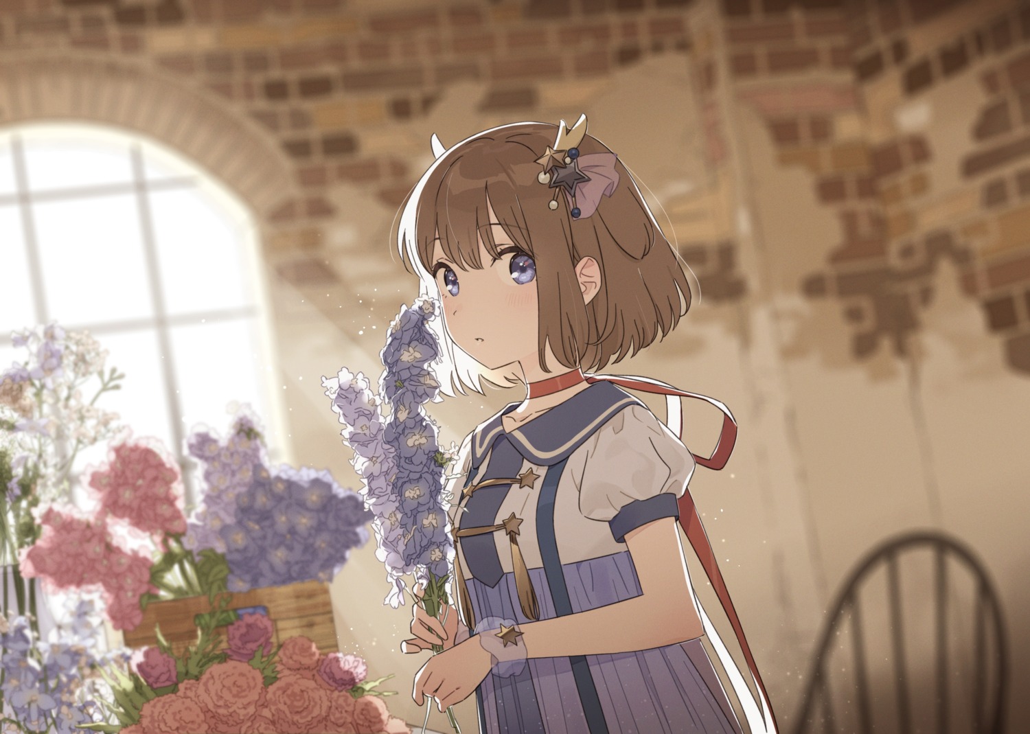 hechima, horns, kano_mahoro, seifuku