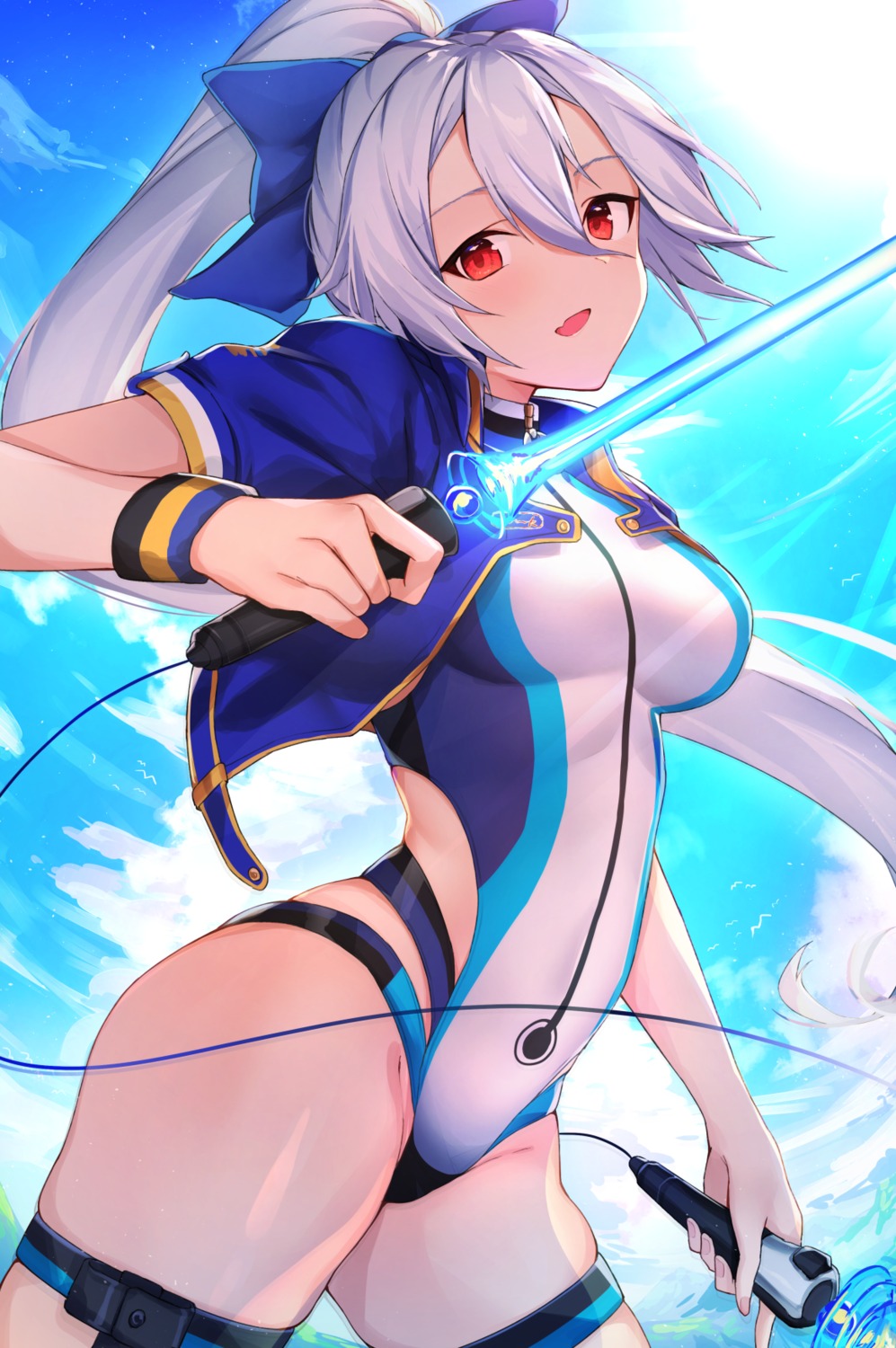 fate/grand_order, garter, swimsuits, tapioka_(oekakitapioka), tomoe_gozen_(fate), weapon