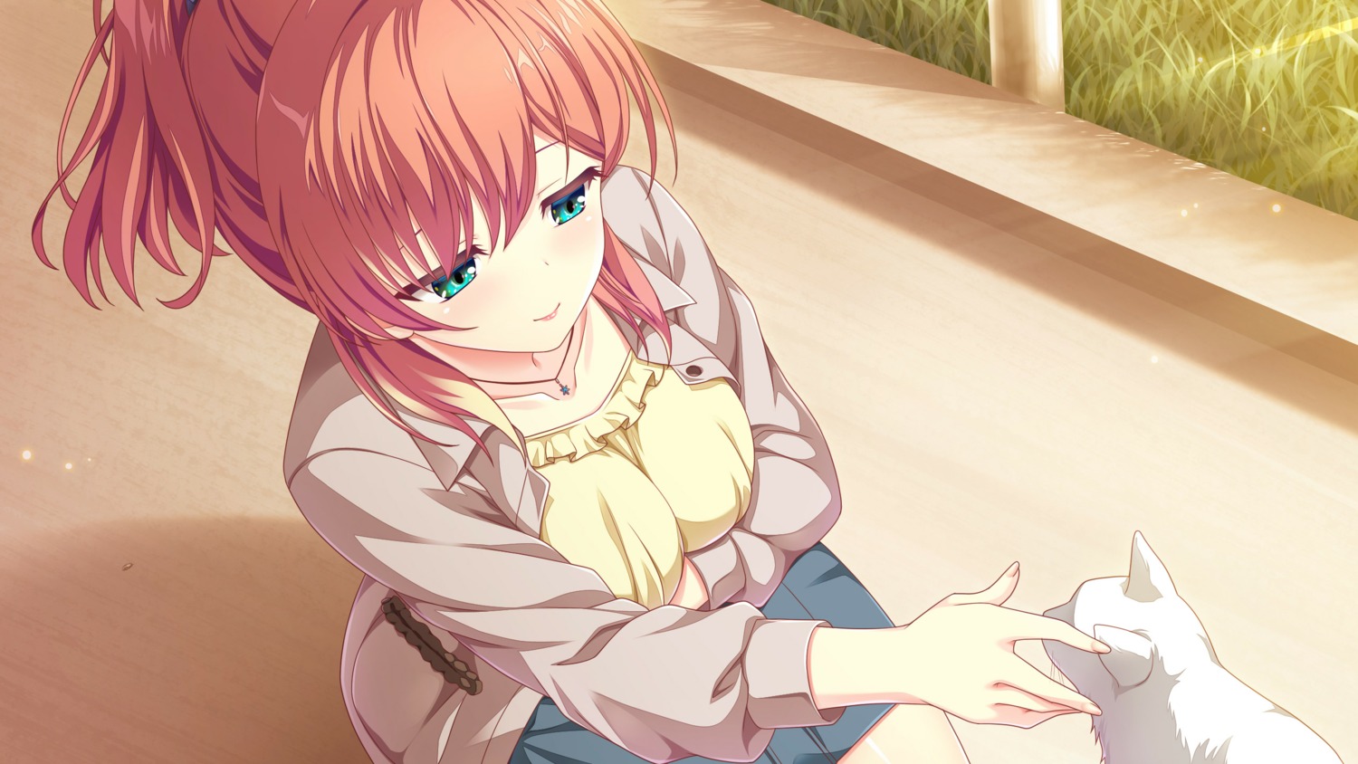 breast_hold, game_cg, hook, houkago_cinderella, neko, rinks, usagawa_yukiko