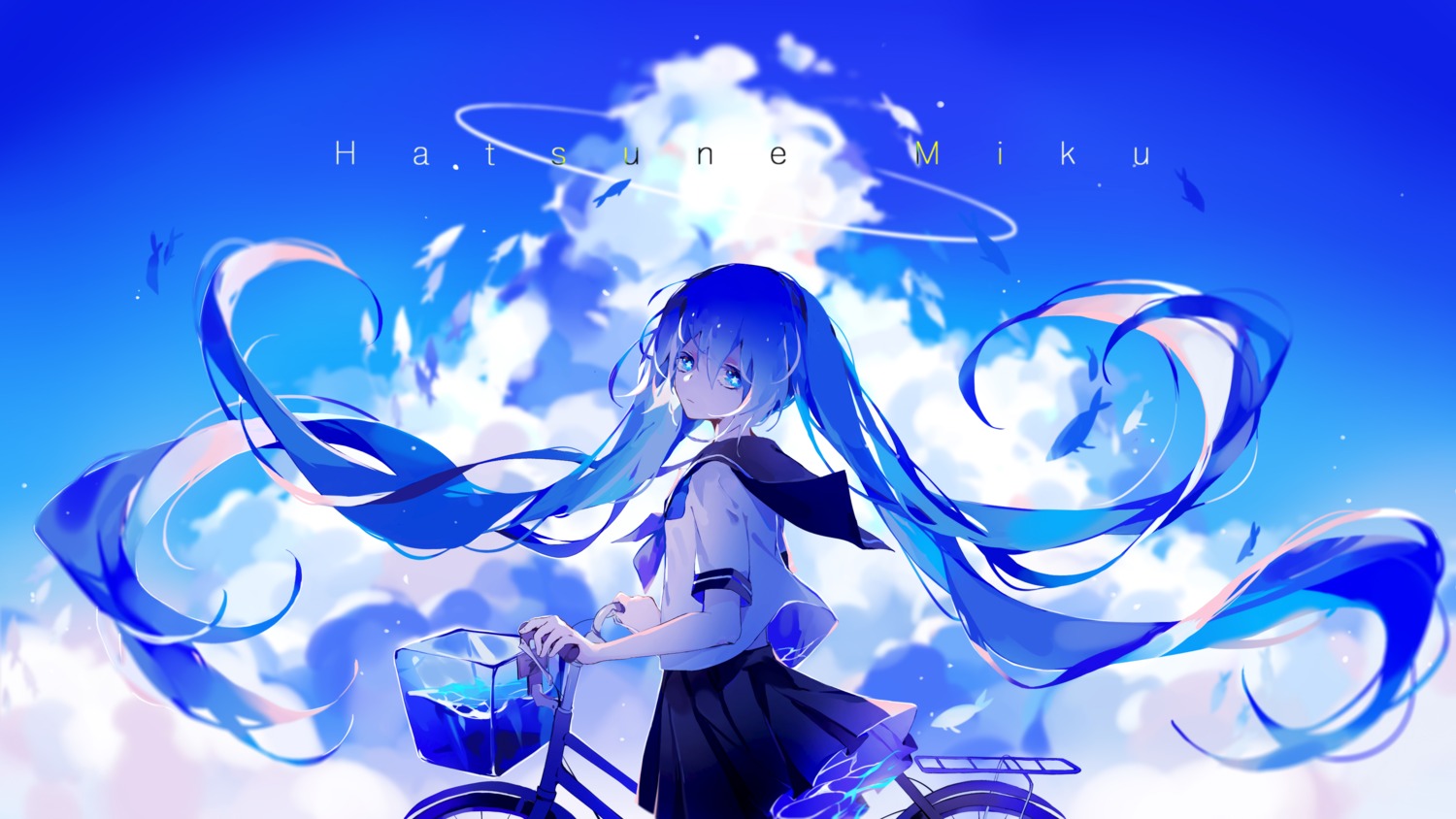 hatsune_miku, hui_wuya, seifuku, skirt_lift, vocaloid