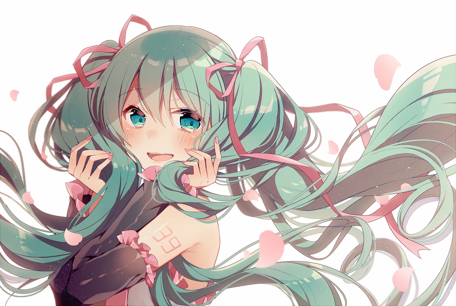 asagao_minoru, hatsune_miku, tattoo, vocaloid