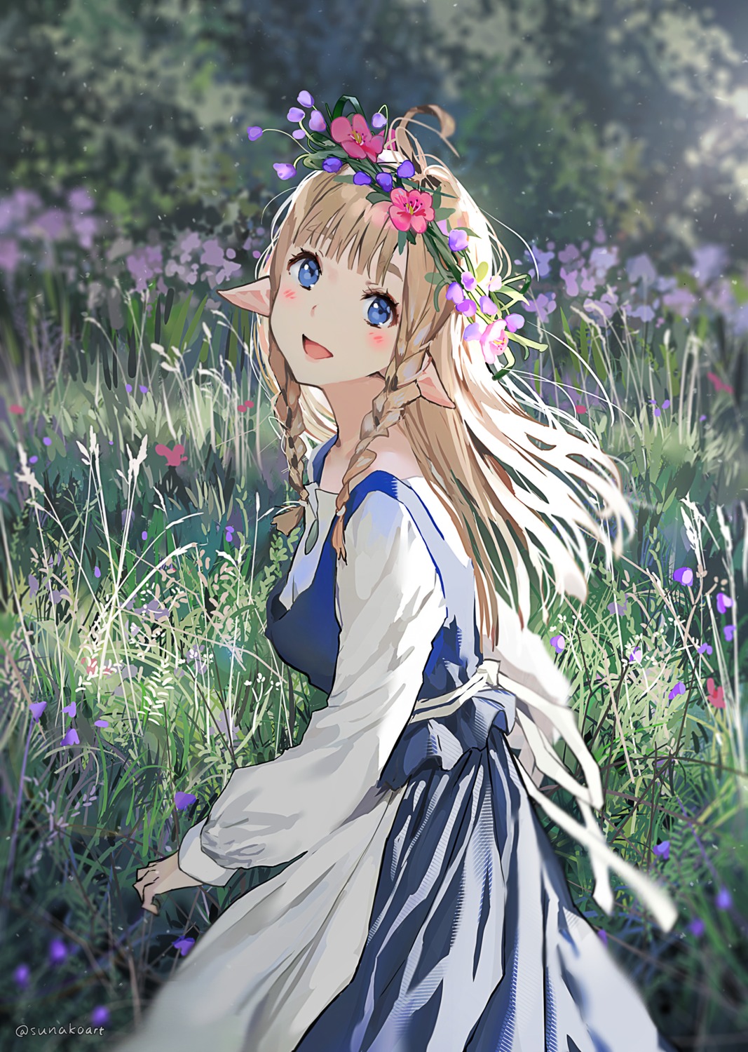 dress, elf, pointy_ears, sunako_(veera)