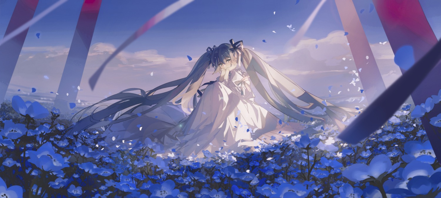 aqua-, dress, hatsune_miku, vocaloid