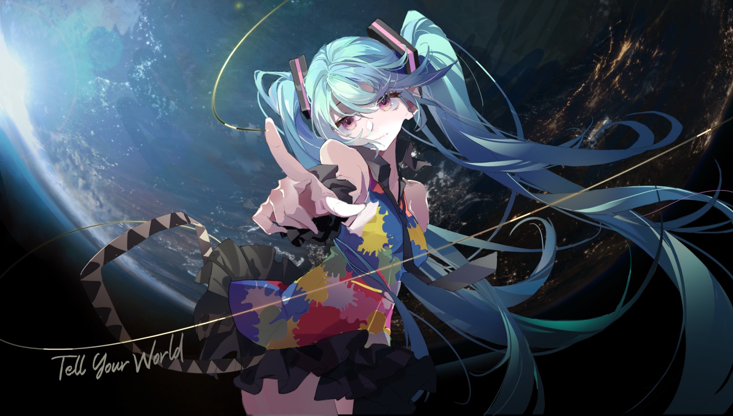 hatsune_miku, skirt_lift, soungruan_mian_mao, vocaloid