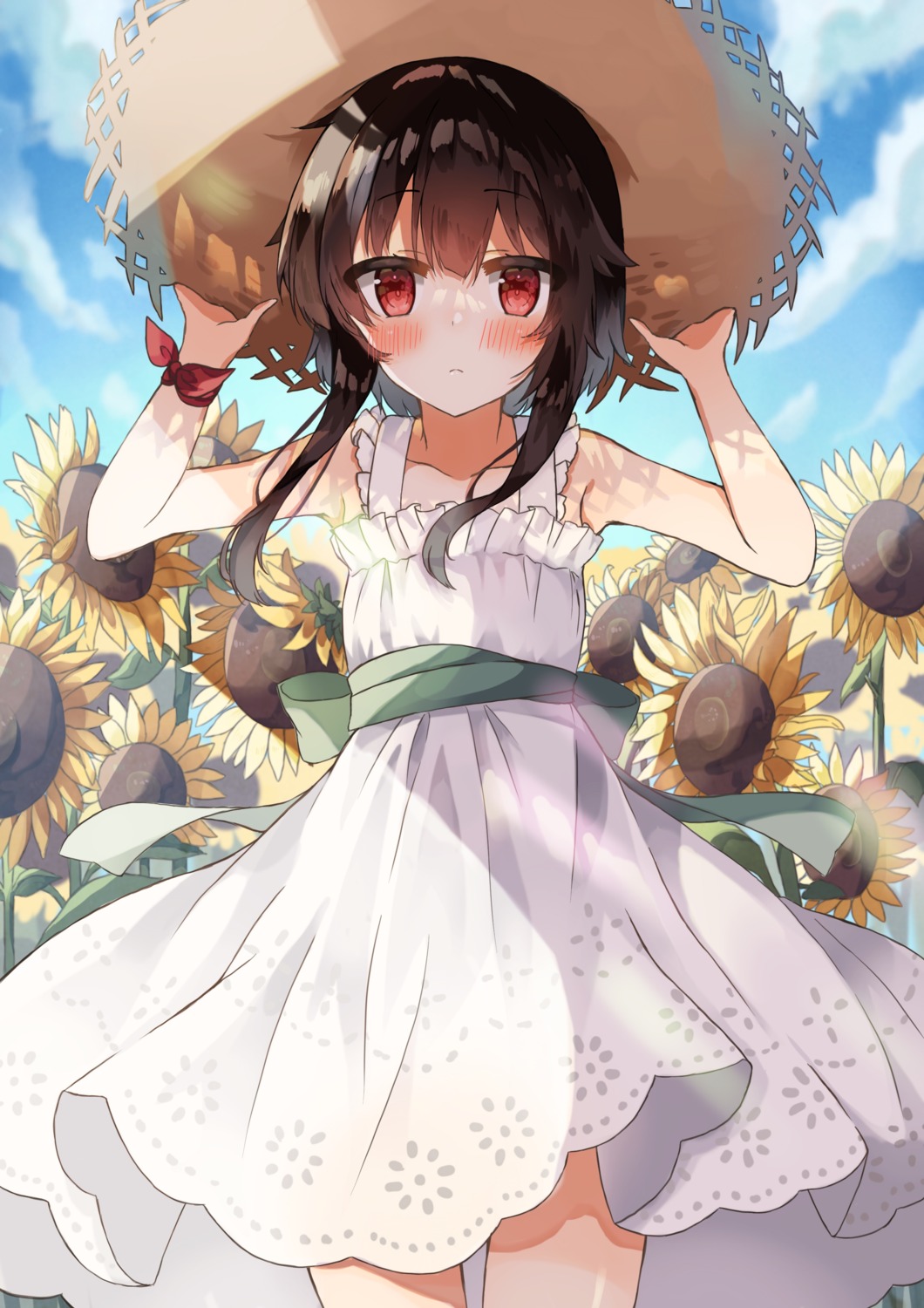 dress, kono_subarashii_sekai_ni_shukufuku_wo!, megumin, summer_dress, yuno_(suke_yuno)