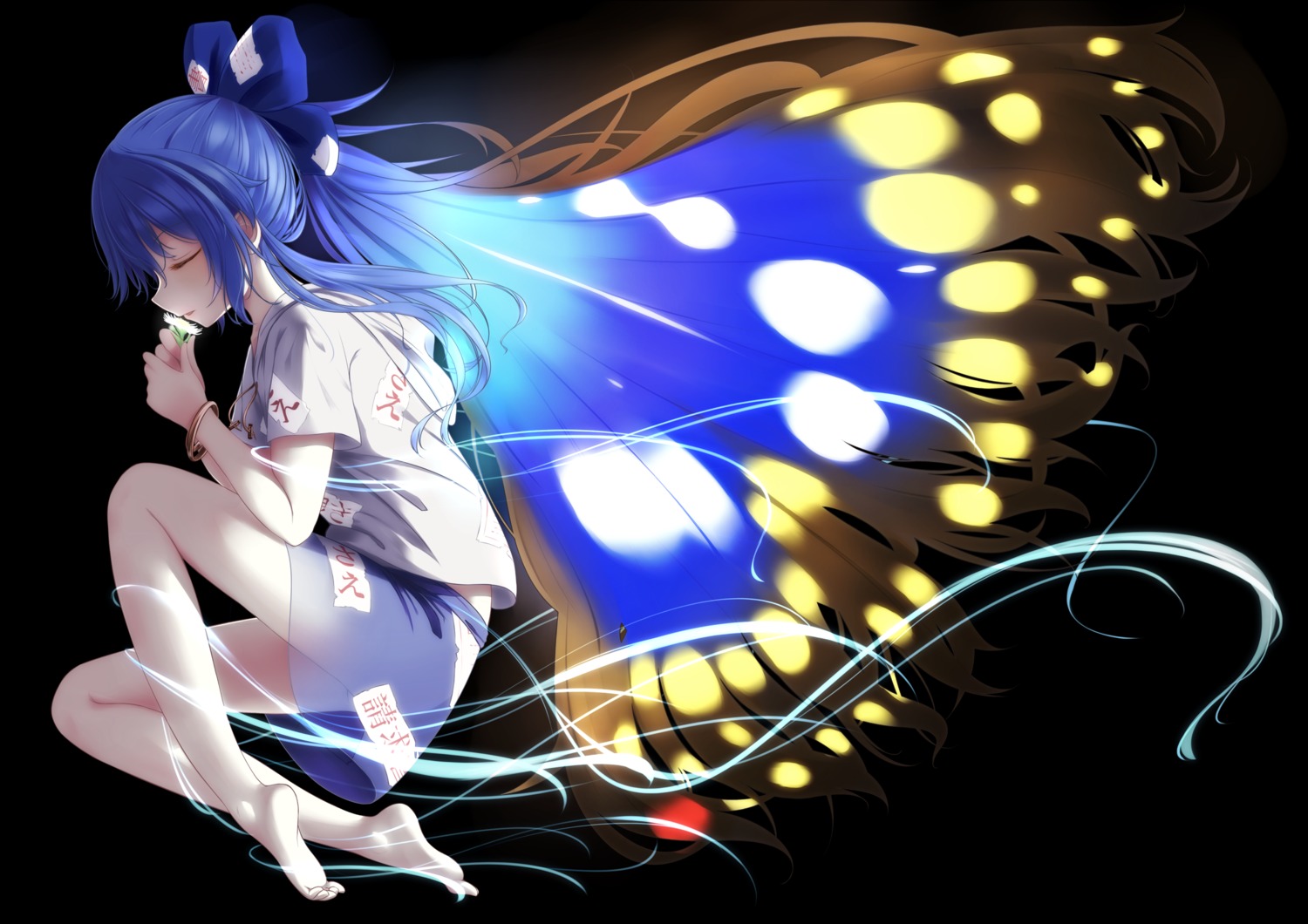 artist_revision, indica, see_through, skirt_lift, touhou, wings, yorigami_shion