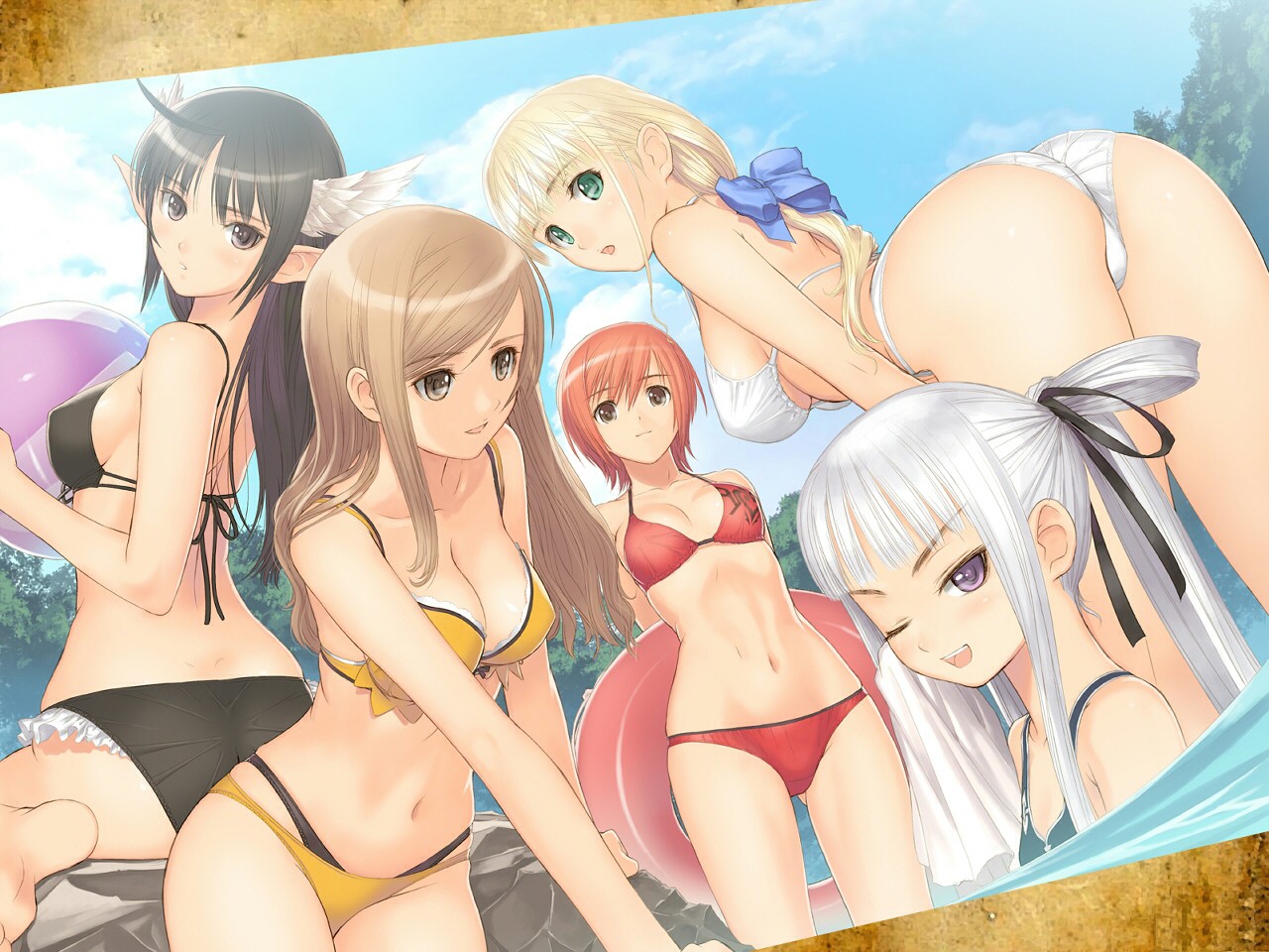 ass, bikini, clalaclan_philias, houmei, kanon_seena, kureha_touka, shining_tears, shining_wind
