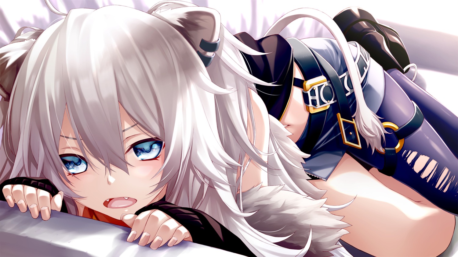 animal_ears, fenrir_(fenlil0316), hololive, shishiro_botan, tail, torn_clothes, wallpaper
