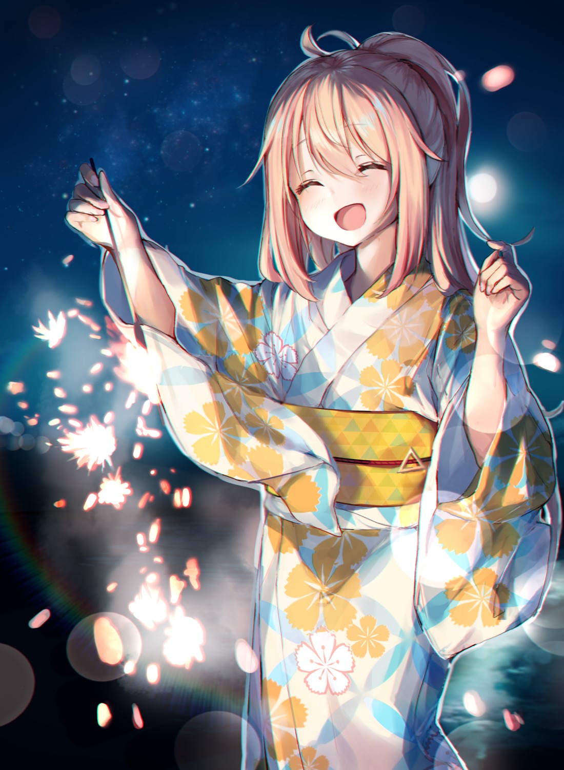 kagamihara_nadeshiko, ringosutta, yukata, yurucamp