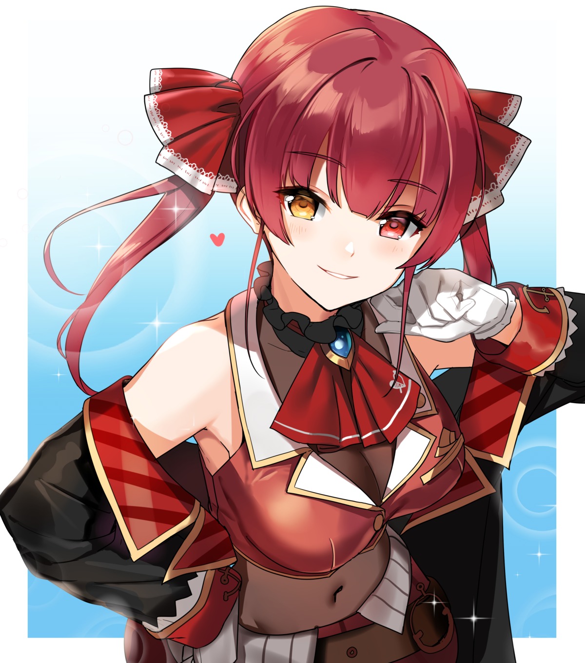 heterochromia, hololive, houshou_marine, shovelwell