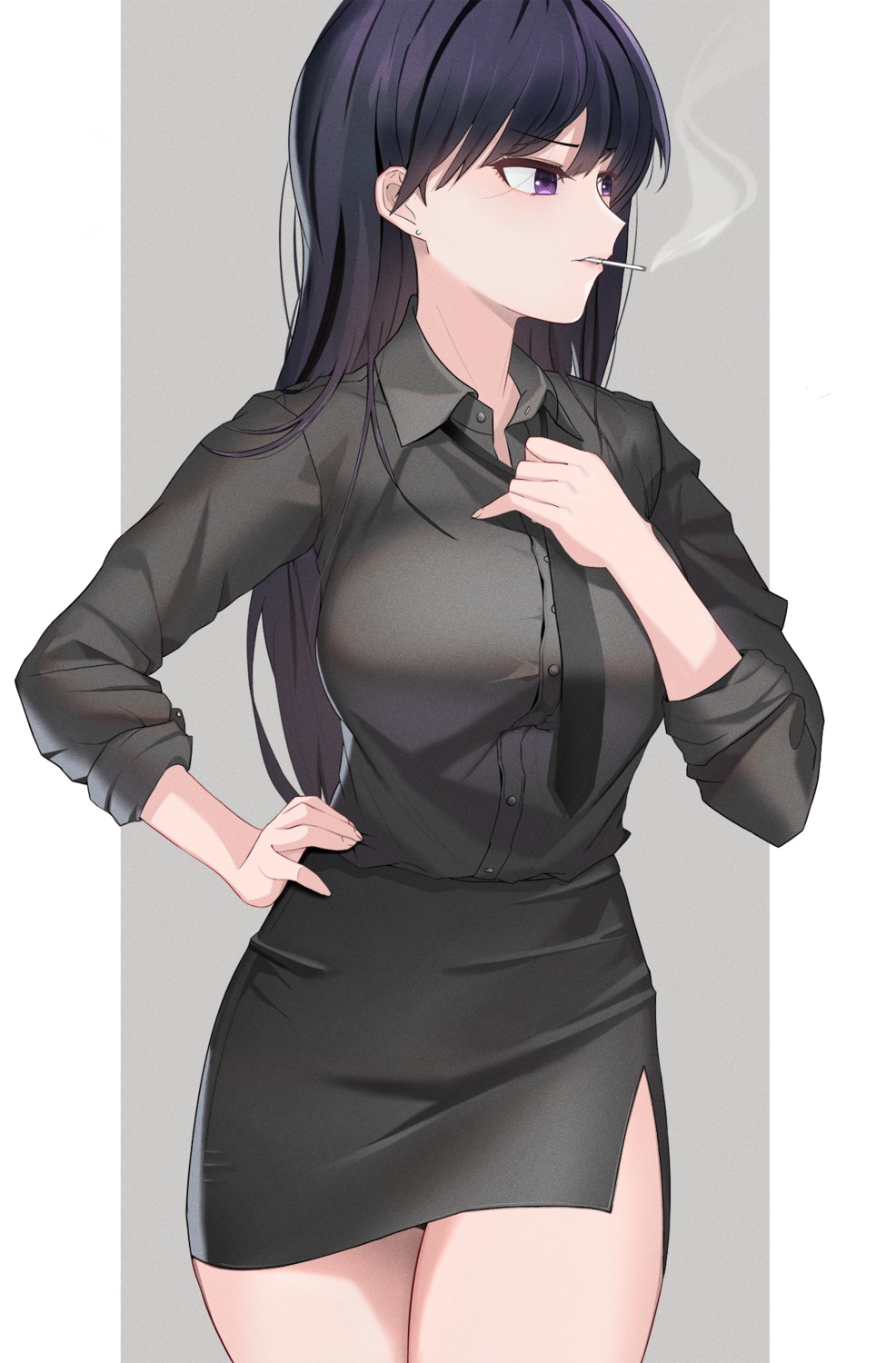asato_mai, dress_shirt, smoking