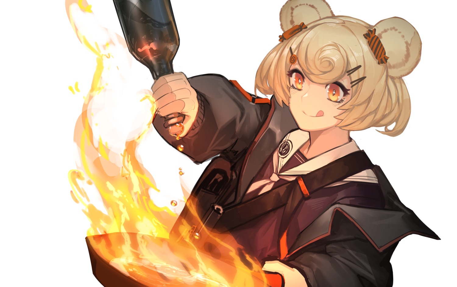 animal_ears, arknights, fixro2n, gummy_(arknights), seifuku