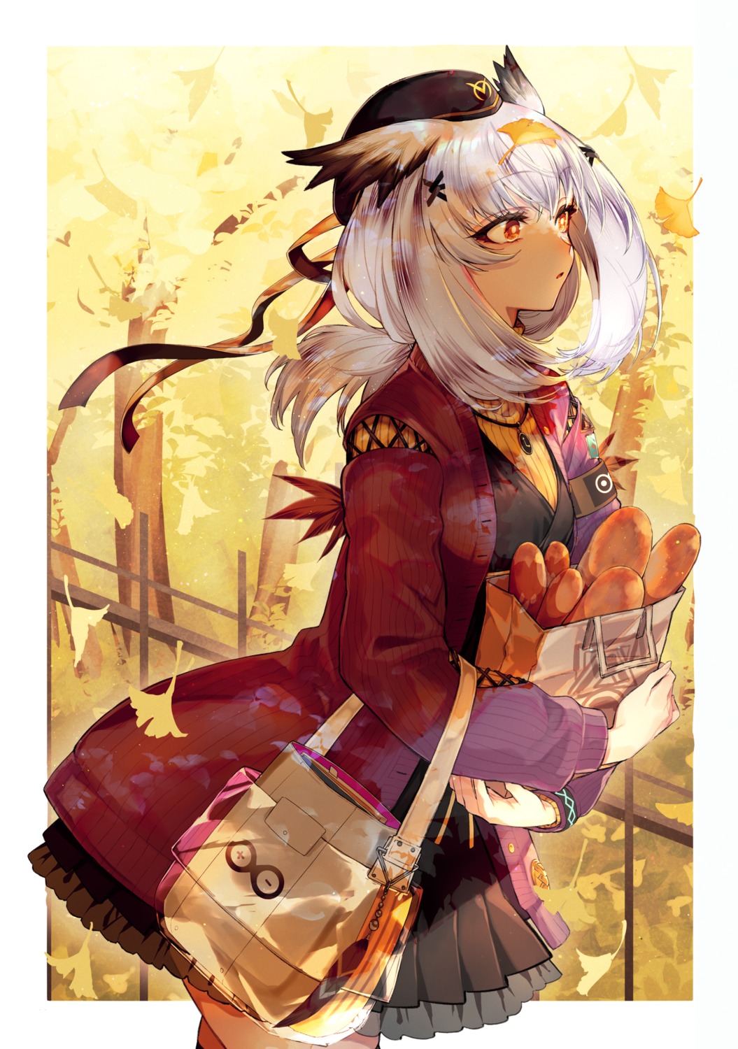 arknights, ptilopsis_(arknights), sanbabasanba, sweater