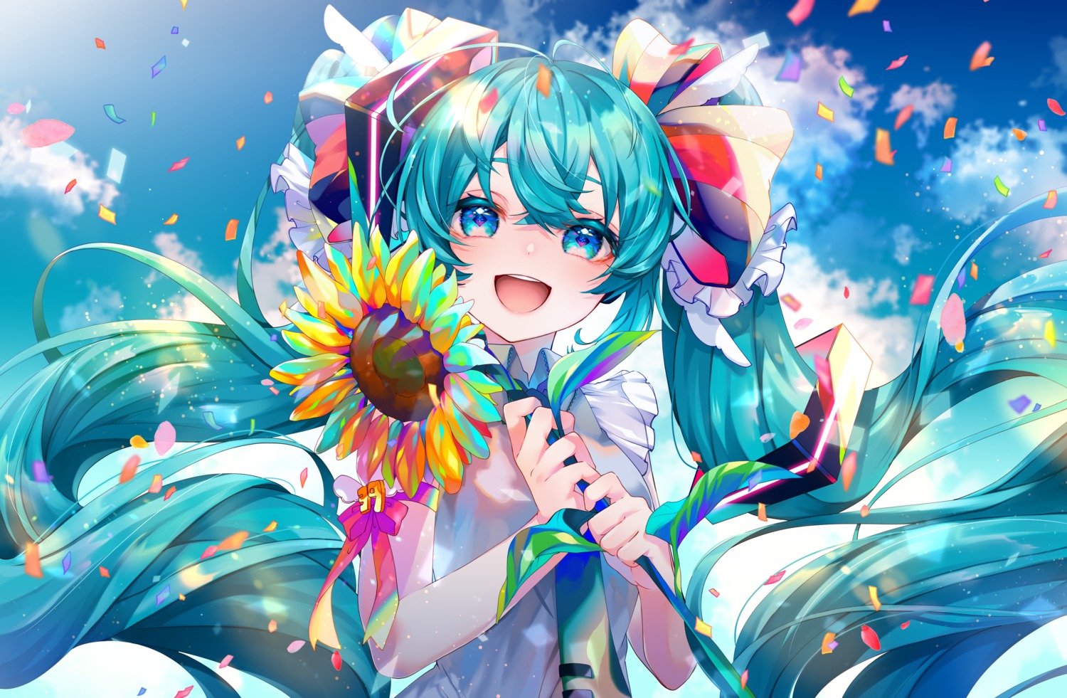 hatsune_miku, shirayuki_towa, vocaloid