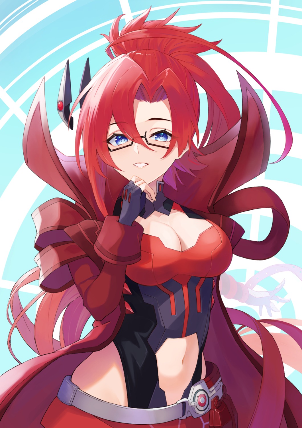 bodysuit, cleavage, megane, princess_connect!, princess_connect!_re:dive, shimon_(31426784)