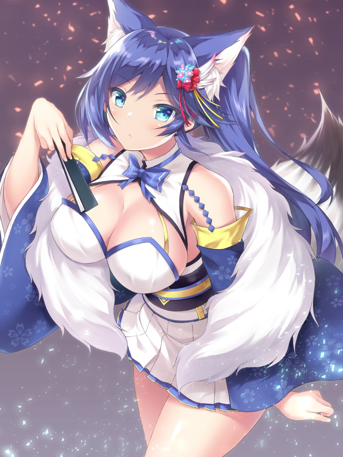 animal_ears, azur_lane, japanese_clothes, jintsuu_(azur_lane), kitsune, kyousaki_nao, tail