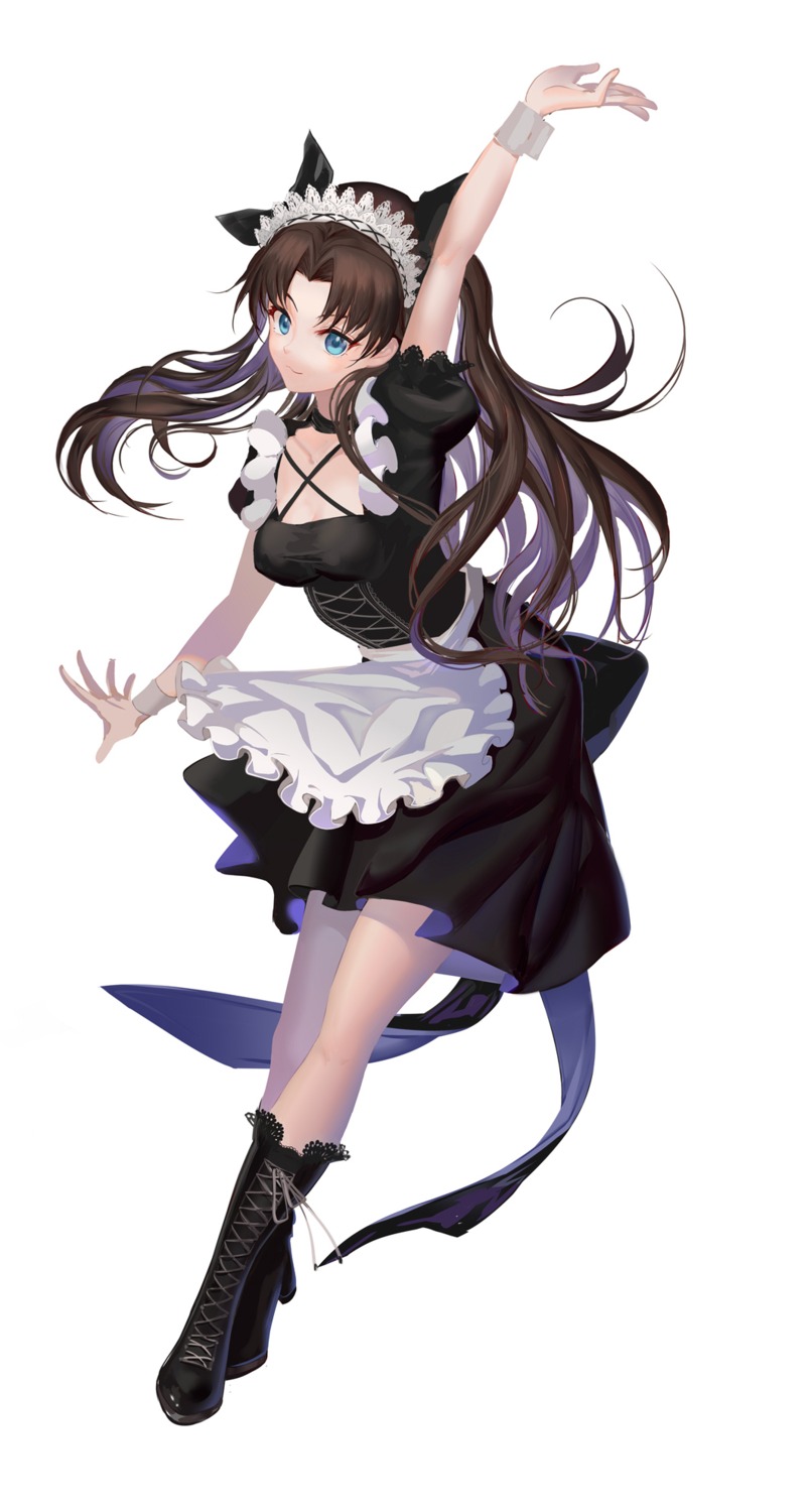 fate/stay_night, heels, maid, toosaka_rin, vanink