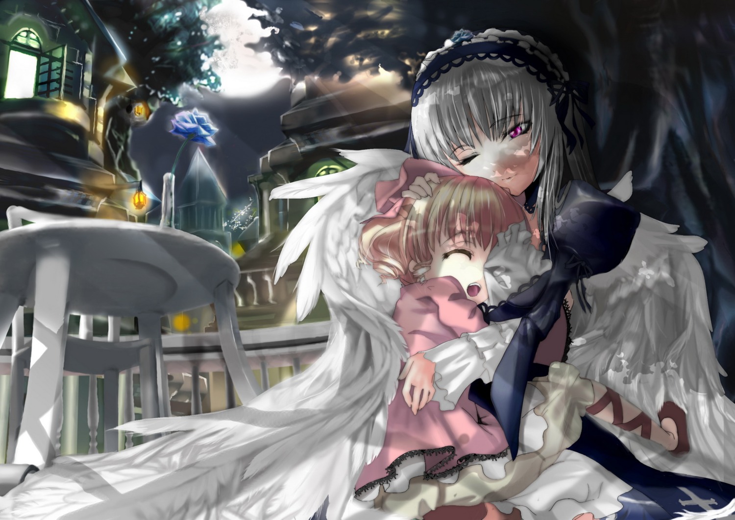dress, gothic_lolita, hinaichigo, houen, lolita_fashion, rozen_maiden, suigintou, wings